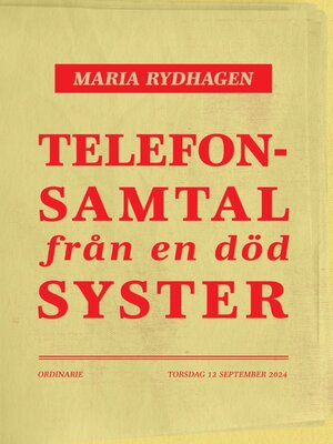 cover image of Telefonsamtal från en död syster